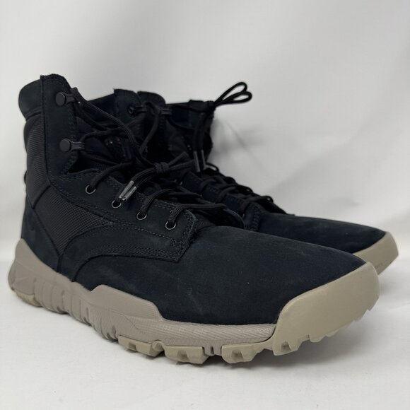 Men's Size 13 Nike SFB 6" NSW 'Black Light Taupe' Leather Boots 862507-002 Rare - Picture 1 of 8